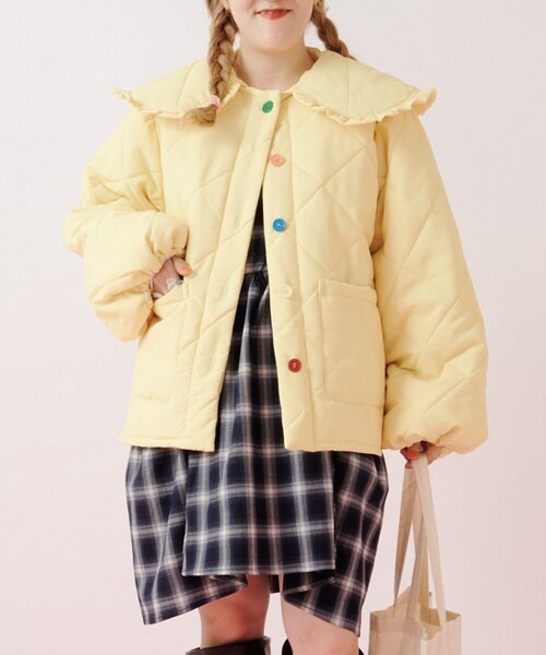 Amフリル中綿ブルゾン（ダウンジャケット/コート）｜w closet（ダブル