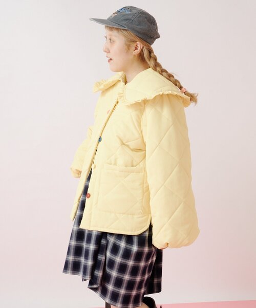 Amフリル中綿ブルゾン（ダウンジャケット/コート）｜w closet（ダブル