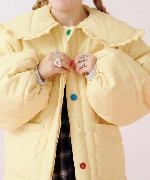 Amフリル中綿ブルゾン（ダウンジャケット/コート）｜w closet（ダブル