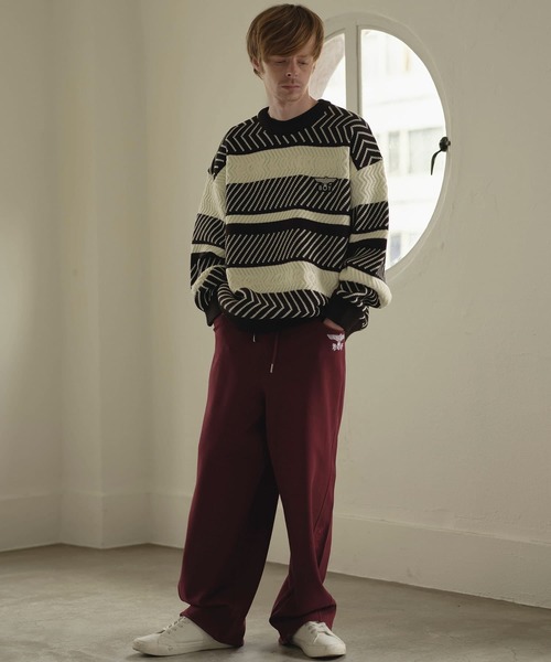 BOY LONDON（ボーイロンドン）の「【BOY LONDON】BOYLONDON PUZZLE KNIT（ニット/セーター・メンズ・ブラック×ホワイト・X-LARGE/LARGE/MEDIUM）」の4枚目の写真