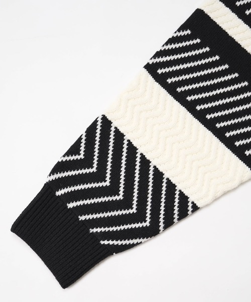 BOY LONDON（ボーイロンドン）の「【BOY LONDON】BOYLONDON PUZZLE KNIT（ニット/セーター・メンズ・ブラック×ホワイト・X-LARGE/LARGE/MEDIUM）」の9枚目の写真