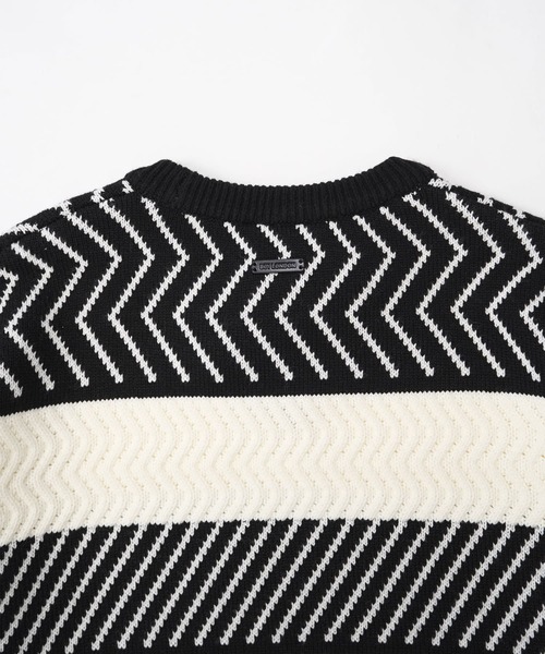 BOY LONDON（ボーイロンドン）の「【BOY LONDON】BOYLONDON PUZZLE KNIT（ニット/セーター・メンズ・ブラック×ホワイト・X-LARGE/LARGE/MEDIUM）」の11枚目の写真