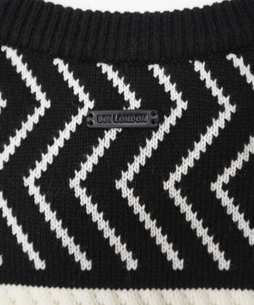 BOY LONDON（ボーイロンドン）の「【BOY LONDON】BOYLONDON PUZZLE KNIT（ニット/セーター・メンズ・ブラック×ホワイト・X-LARGE/LARGE/MEDIUM）」の12枚目の写真