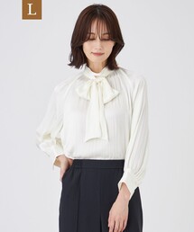 TRANS WORK（トランスワーク）の「【L】【ウォッシャブル】プリーツサテンブラウス（シャツ/ブラウス）」