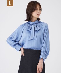 TRANS WORK（トランスワーク）の「【L】【ウォッシャブル】プリーツサテンブラウス（シャツ/ブラウス）」