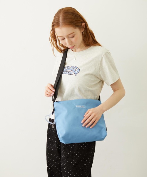 MILKFED.（ミルクフェド）の「BFF SHOULDER BAG（ショルダーバッグ・レディース・ライトブルー/ブラック/パープル・ONE SIZE）」の7枚目の写真