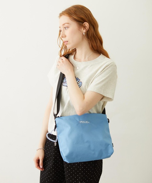 MILKFED.（ミルクフェド）の「BFF SHOULDER BAG（ショルダーバッグ・レディース・ライトブルー/ブラック/パープル・ONE SIZE）」の4枚目の写真