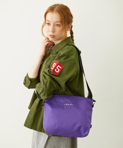 MILKFED.（ミルクフェド）の「BFF SHOULDER BAG（ショルダーバッグ・レディース・ライトブルー/ブラック/パープル・ONE SIZE）」の22枚目の写真