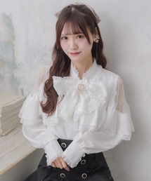 couture BY ROJITA | レース切替ボウタイラッフルブラウス(シャツ/ブラウス)