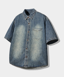 DIMITRI BLACK（ディミトリブラック）の「Bio Essentials Denim Short Sleeve Shirt_Dust Indigo（シャツ/ブラウス・メンズ）」
