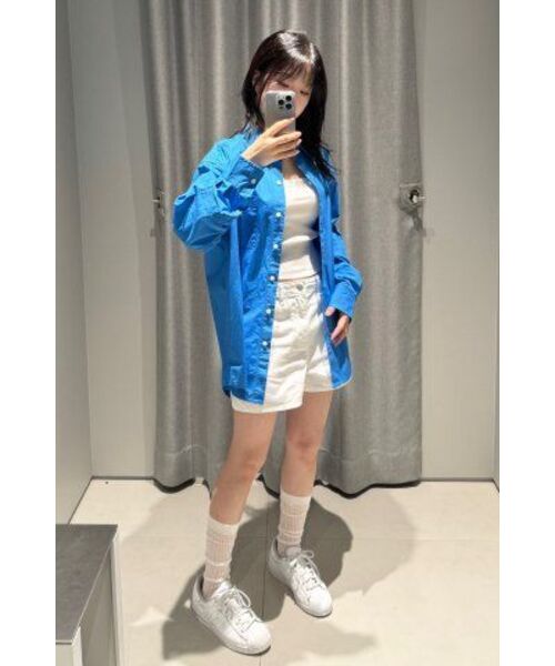 MUSINSA STANDARD WOMAN（ムシンサスタンダードウーマン）の「レディースベーシックデニムショートパンツ[ホワイト]（デニムパンツ・レディース・その他・30/24/26/27/28/29/25）」の8枚目の写真
