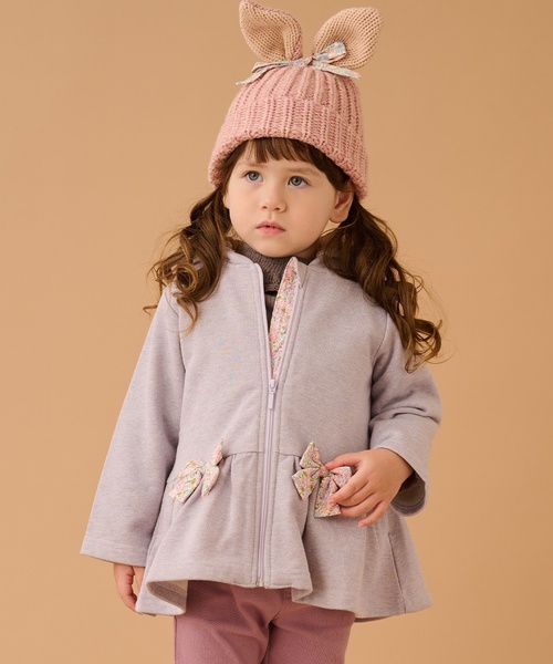 sense of wonder（センスオブワンダー）の「ラメ裏毛ジップアップパーカ（パーカー・キッズ・ネイビー/ラベンダー・90cm/130cm/110cm/100cm/120cm）」の2枚目の写真