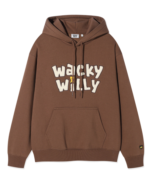 Wacky WiLLy(ワッキーウィリー)の「起毛タイポグラフィックフードブラウン(パーカー・レディース・その他・SMALL/MEDIUM/LARGE/X-LARGE)」の2枚目の写真