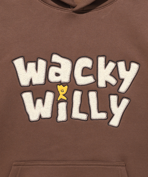 Wacky WiLLy(ワッキーウィリー)の「起毛タイポグラフィックフードブラウン(パーカー・レディース・その他・SMALL/MEDIUM/LARGE/X-LARGE)」の5枚目の写真