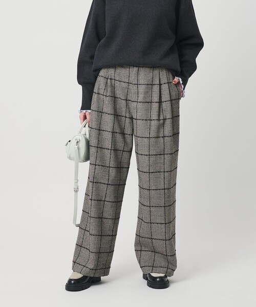 セール】チェック ワイドタックパンツ（その他パンツ）｜BEAUTY&YOUTH