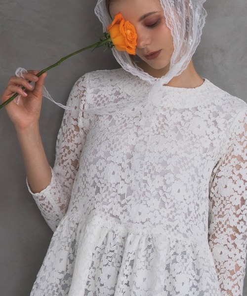 MERAKI（メラキ）の「ギャザーフレアレーストップス（その他トップス・レディース・ブラック/ホワイト・S/M/FREE）」の3枚目の写真