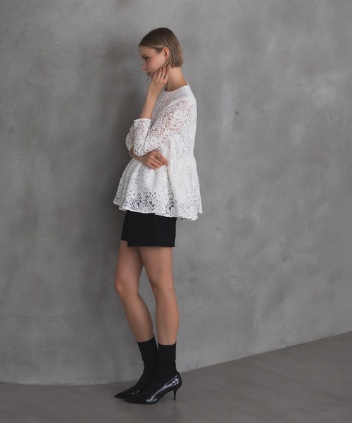 MERAKI（メラキ）の「ギャザーフレアレーストップス（その他トップス・レディース・ブラック/ホワイト・S/M/FREE）」の21枚目の写真