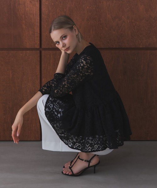 MERAKI（メラキ）の「ギャザーフレアレーストップス（その他トップス・レディース・ブラック/ホワイト・S/M/FREE）」の16枚目の写真