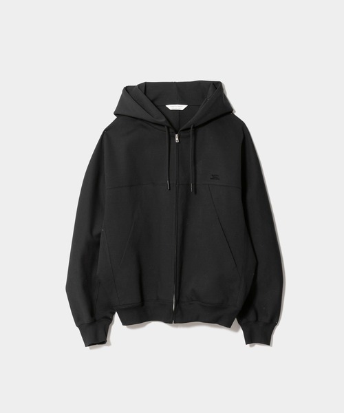 beautiful people(ビューティフルピープル)の「【beautiful people/ビューティフルピープル】compact double jersey zip up parka/コンパクトダブルジャージージップアップパーカー(パーカー・レディース・グレー/ブラック・36)」の2枚目の写真