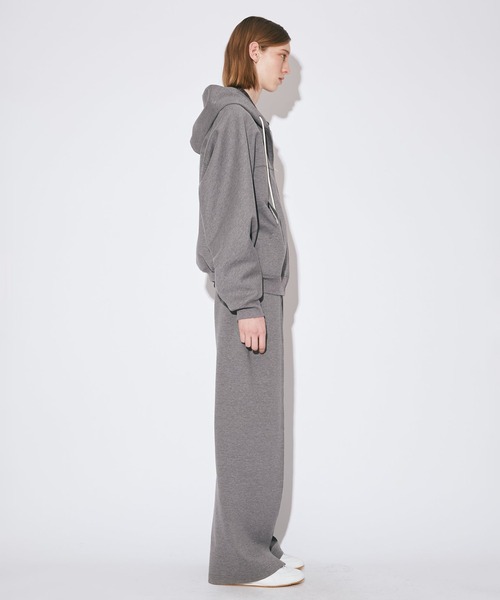 beautiful people(ビューティフルピープル)の「【beautiful people/ビューティフルピープル】compact double jersey zip up parka/コンパクトダブルジャージージップアップパーカー(パーカー・レディース・グレー/ブラック・36)」の4枚目の写真