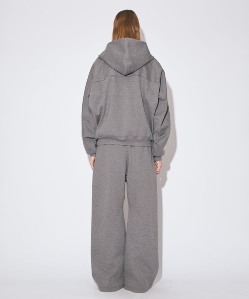 beautiful people(ビューティフルピープル)の「【beautiful people/ビューティフルピープル】compact double jersey zip up parka/コンパクトダブルジャージージップアップパーカー(パーカー・レディース・グレー/ブラック・36)」の5枚目の写真