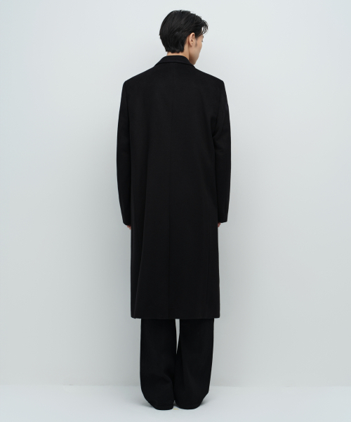 セール】カシミヤブレンドマスキュリンチェスターフィールドロング