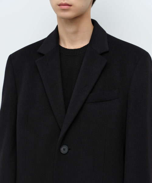 musinsa standard チェスターコート XL カシミアブレンド セール】カシミヤブレンドマスキュリンチェスターフィールドロング