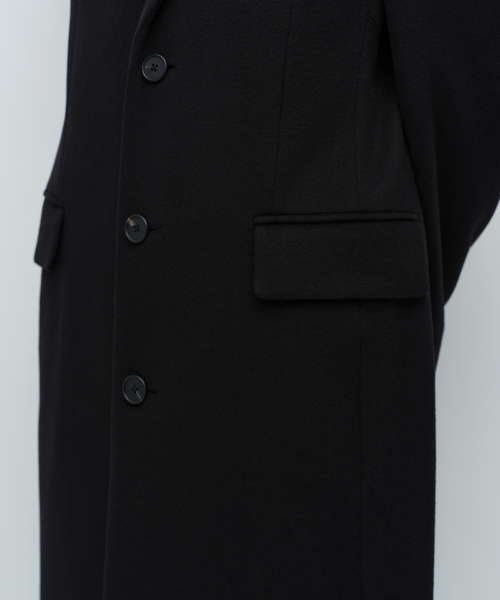 セール】カシミヤブレンドマスキュリンチェスターフィールドロング