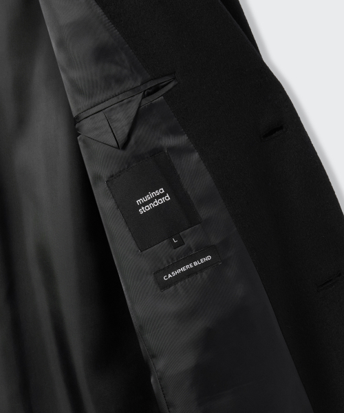 セール】カシミヤブレンドマスキュリンチェスターフィールドロング