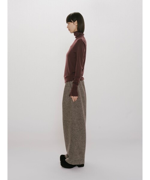 MIDIUMISOLID(ミディウミソリッド)の「MIDIUMISOLID for Ladies ウォームシアーリブプルオーバー(ニット/セーター・レディース・オフホワイト/ワイン/ブラック/ライトグレー・FREE)」の15枚目の写真