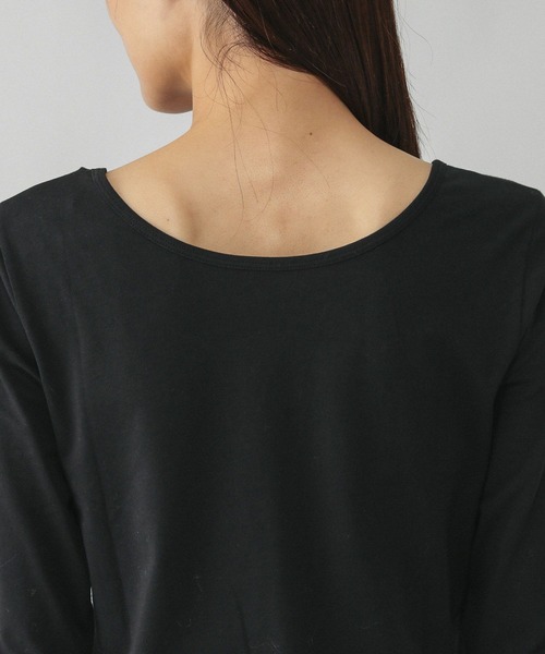 GLOBAL WORK（グローバルワーク）の「Fffit エフィット/あったかコットンインナーTシャツ/9分袖/600063（Tシャツ/カットソー・レディース・アイボリー/ブラック/ホワイト・SMALL/LARGE/MEDIUM/X-LARGE）」の20枚目の写真