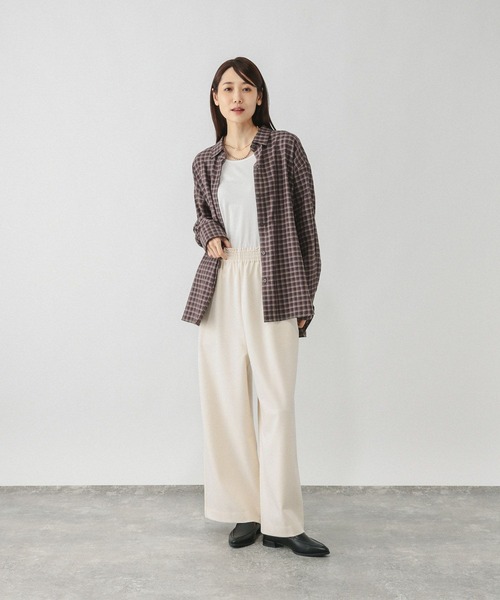 GLOBAL WORK（グローバルワーク）の「Fffit エフィット/あったかコットンインナーTシャツ/9分袖/600063（Tシャツ/カットソー・レディース・アイボリー/ブラック/ホワイト・SMALL/LARGE/MEDIUM/X-LARGE）」の4枚目の写真