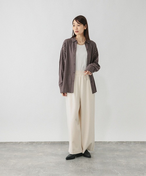 GLOBAL WORK（グローバルワーク）の「Fffit エフィット/あったかコットンインナーTシャツ/9分袖/600063（Tシャツ/カットソー・レディース・アイボリー/ブラック/ホワイト・SMALL/LARGE/MEDIUM/X-LARGE）」の5枚目の写真