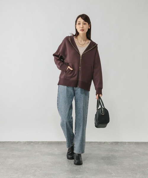 GLOBAL WORK（グローバルワーク）の「Fffit エフィット/あったかコットンインナーTシャツ/9分袖/600063（Tシャツ/カットソー・レディース・アイボリー/ブラック/ホワイト・SMALL/LARGE/MEDIUM/X-LARGE）」の13枚目の写真