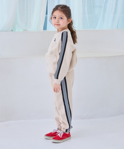 MARKEY'S（マーキーズ）の「【LSP WOW!】セットアップ　裏起毛ワンポイントサイドラインBIGスウェット（セットアップ・キッズ・アイボリー/グリーン/ブラウン/ネイビー/チャコール・80/90/100/110/120/130/140/150）」の12枚目の写真