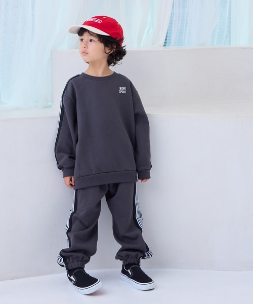 MARKEY'S（マーキーズ）の「【LSP WOW!】セットアップ　裏起毛ワンポイントサイドラインBIGスウェット（セットアップ・キッズ・アイボリー/グリーン/ブラウン/ネイビー/チャコール・80/90/100/110/120/130/140/150）」の17枚目の写真