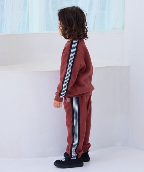 MARKEY'S（マーキーズ）の「【LSP WOW!】セットアップ　裏起毛ワンポイントサイドラインBIGスウェット（セットアップ・キッズ・アイボリー/グリーン/ブラウン/ネイビー/チャコール・80/90/100/110/120/130/140/150）」の21枚目の写真