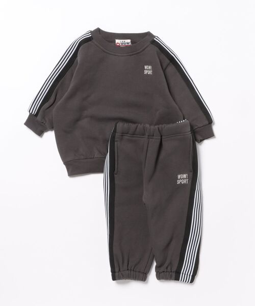 MARKEY'S（マーキーズ）の「【LSP WOW!】セットアップ　裏起毛ワンポイントサイドラインBIGスウェット（セットアップ・キッズ・アイボリー/グリーン/ブラウン/ネイビー/チャコール・80/90/100/110/120/130/140/150）」の13枚目の写真