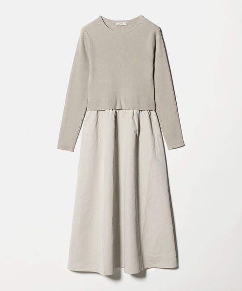 green label relaxing（グリーンレーベルリラクシング）の「タフタ ドッキング ワンピース ウォッシャブル（ワンピース・レディース・ライトグレー/ブラック・FREE）」の20枚目の写真