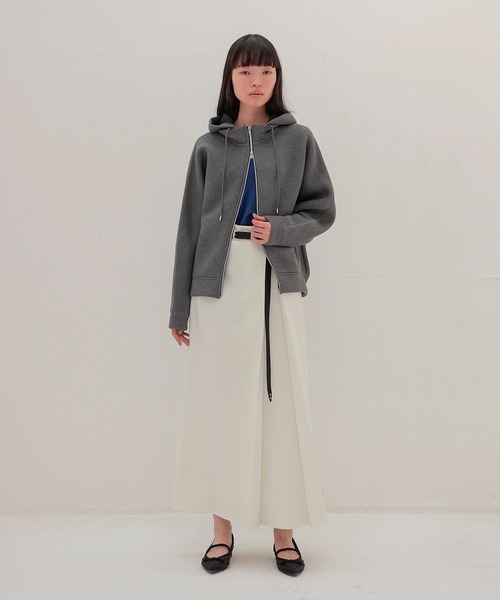 DRESSLAVE（ドレスレイブ）の「stiff dolman sleeve hoodie(スティッフドルマンスリーブフーディ)（パーカー・レディース・ホワイト/チャコールグレー・38）」の14枚目の写真