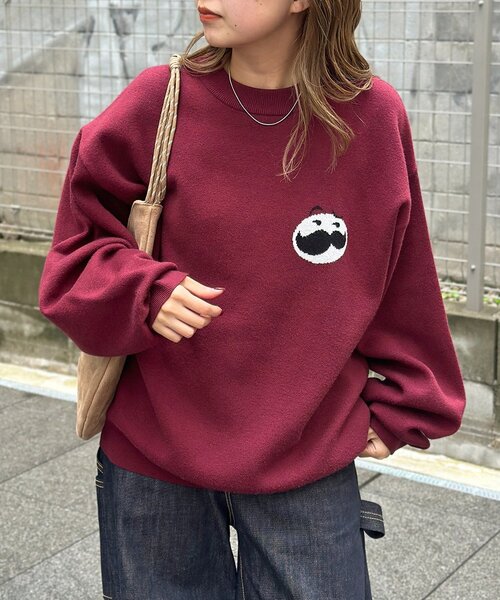 CPCM(シーピーシーエム)の「PRINGLESニットプルオーバー(ニット/セーター・レディース・グレー/グリーン/レッド・LARGE/MEDIUM)」の1枚目の写真