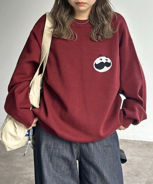 CPCM(シーピーシーエム)の「PRINGLESニットプルオーバー(ニット/セーター・レディース・グレー/グリーン/レッド・LARGE/MEDIUM)」の6枚目の写真