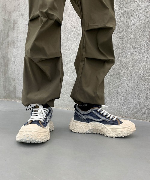 shoes365(シューズスリーシックスファイヴ)の「デニム厚底スニーカー/Denim platform sneakers(スニーカー・メンズ・ブラック/インディゴブルー/グレー・27.0cm/26.5cm/26.0cm/25.5cm/25.0cm)」の6枚目の写真