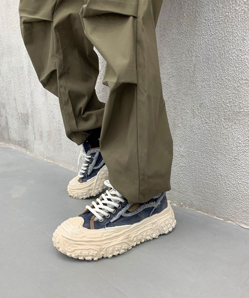 shoes365(シューズスリーシックスファイヴ)の「デニム厚底スニーカー/Denim platform sneakers(スニーカー・メンズ・ブラック/インディゴブルー/グレー・27.0cm/26.5cm/26.0cm/25.5cm/25.0cm)」の8枚目の写真