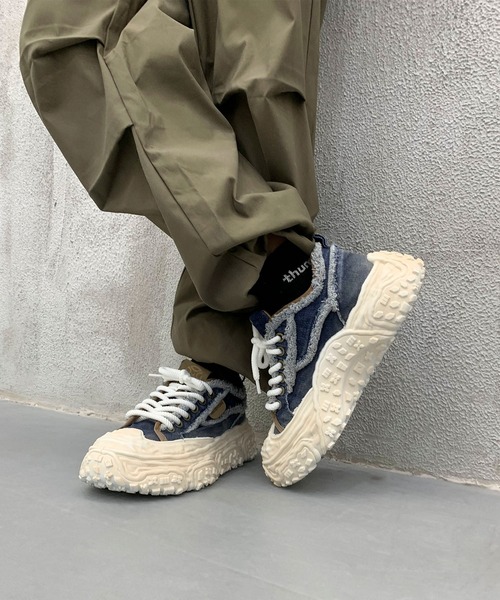 shoes365(シューズスリーシックスファイヴ)の「デニム厚底スニーカー/Denim platform sneakers(スニーカー・メンズ・ブラック/インディゴブルー/グレー・27.0cm/26.5cm/26.0cm/25.5cm/25.0cm)」の10枚目の写真