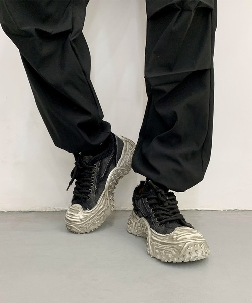 shoes365(シューズスリーシックスファイヴ)の「デニム厚底スニーカー/Denim platform sneakers(スニーカー・メンズ・ブラック/インディゴブルー/グレー・27.0cm/26.5cm/26.0cm/25.5cm/25.0cm)」の16枚目の写真