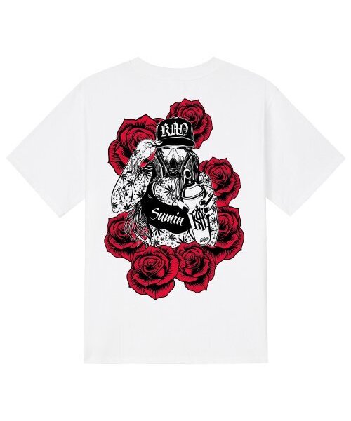 KAN6312(カン6312)の「KTW0153 チカノガールズ グラフィティ 半袖Tシャツ - ホワイト(Tシャツ/カットソー・メンズ・その他・SMALL/MEDIUM/LARGE/X-LARGE)」の1枚目の写真