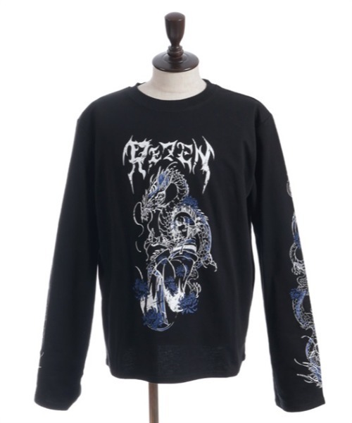 REZEN(リゼン)の「花魁×龍ロンT(Tシャツ/カットソー・メンズ・ローズ/レッドパープル・LARGE/MEDIUM)」の18枚目の写真