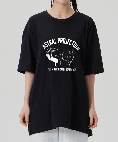 ASTRAL PROJECTION（アストラルプロジェクション）の「[アストラルハンズ]コットンルーズフィット半袖Tシャツ_ブラック（Tシャツ/カットソー・メンズ・その他・MEDIUM/LARGE/X-LARGE/XX-LARGE）」の3枚目の写真