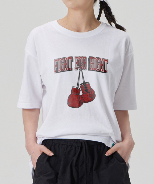 ASTRAL PROJECTION（アストラルプロジェクション）の「[ファイトフォーライト]コットンルーズフィット半袖Tシャツ_ホワイト（Tシャツ/カットソー・メンズ・その他・LARGE/MEDIUM/X-LARGE/XX-LARGE）」の3枚目の写真